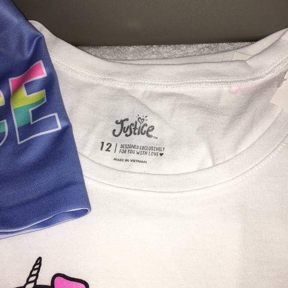 Justice 2-pc NWT shirt 👚 and panties size 12 - Picture 2 of 3